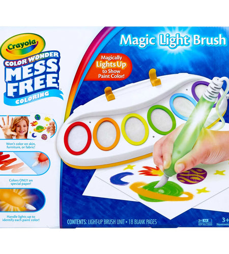 Color Wonder Magic Light Brush Art Set, Mess Free Washable Paint, Gift, Beginner Unisex Child