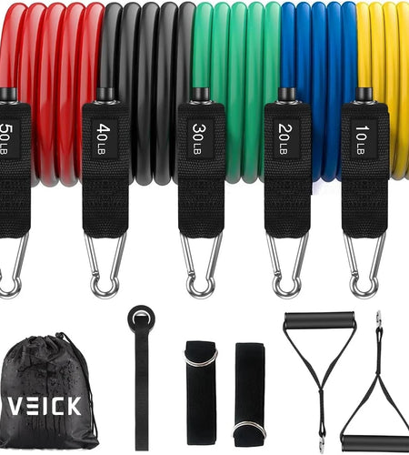 Resistance Bands, Exercise Bands, Workout Bands, Resistance Bands for Working Out with Handles for Men and Women, Exercising Bands for Strength Training Equipment at Home