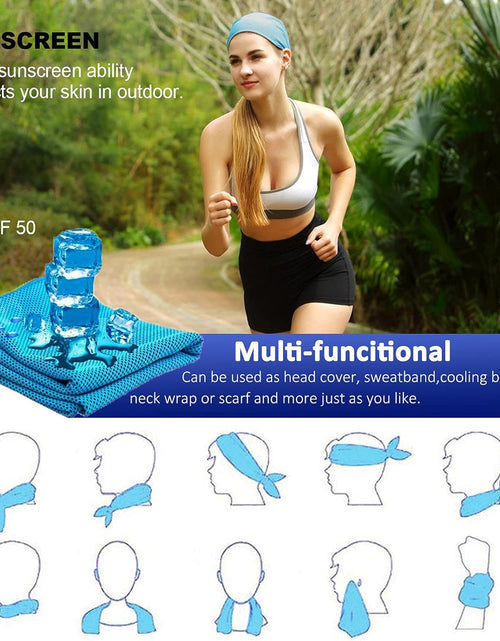 Load image into Gallery viewer, 4 Pack Cooling Towel (47&quot;X12&quot;) Ice Towel for Neck, Microfiber Cool Towel, Soft Breathable Chilly Towel for Yoga, Golf, Gym, Camping, Running, Workout &amp; More Activities
